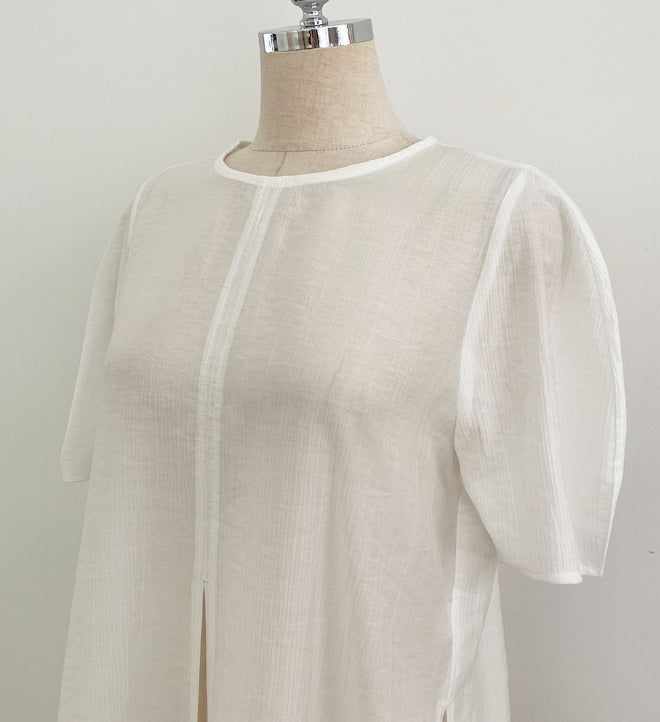 Illien Round Cross Wrap Blouse
