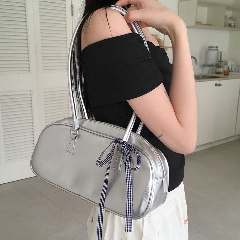 WONDER WONDER（ワンダーワンダー）の「Choton Checkered Ribbon Strap Bowling Shoulder Bag（Bags）」