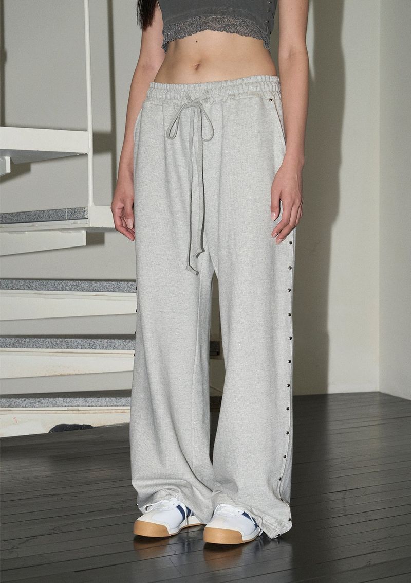 (4th reorder) stud twinkle jogger pt - grey