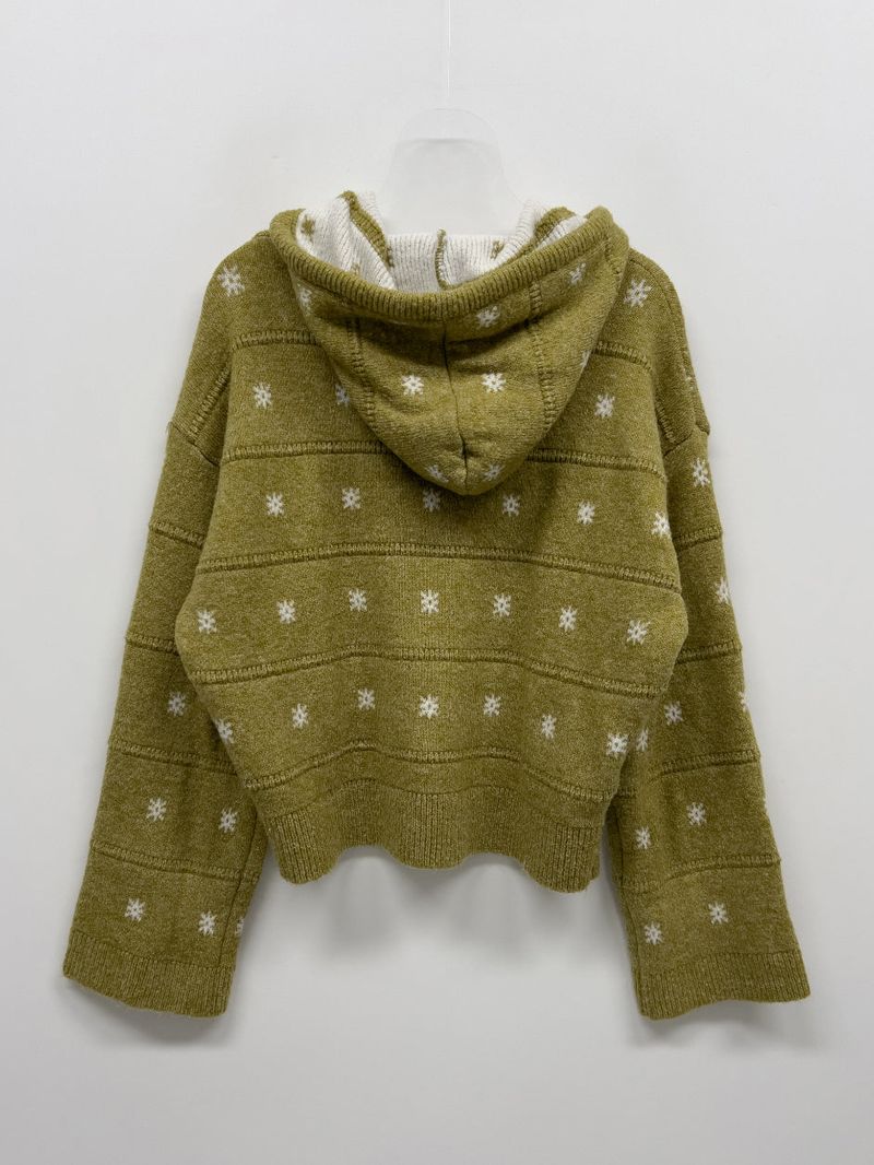 Snow Loose Fit Hooded Knit