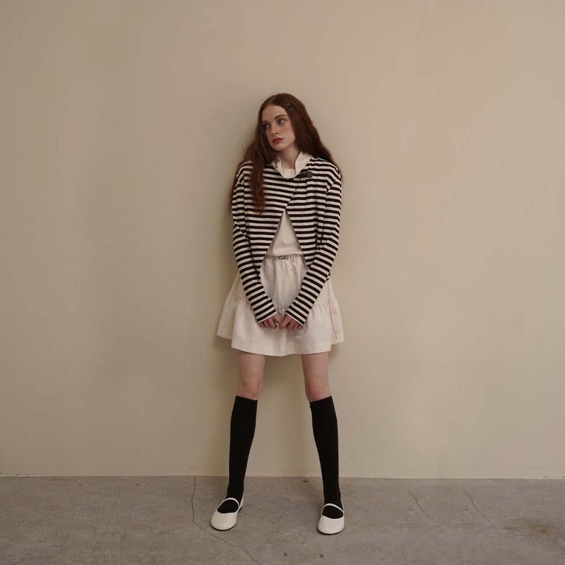Cream Cancan Mini Skirts