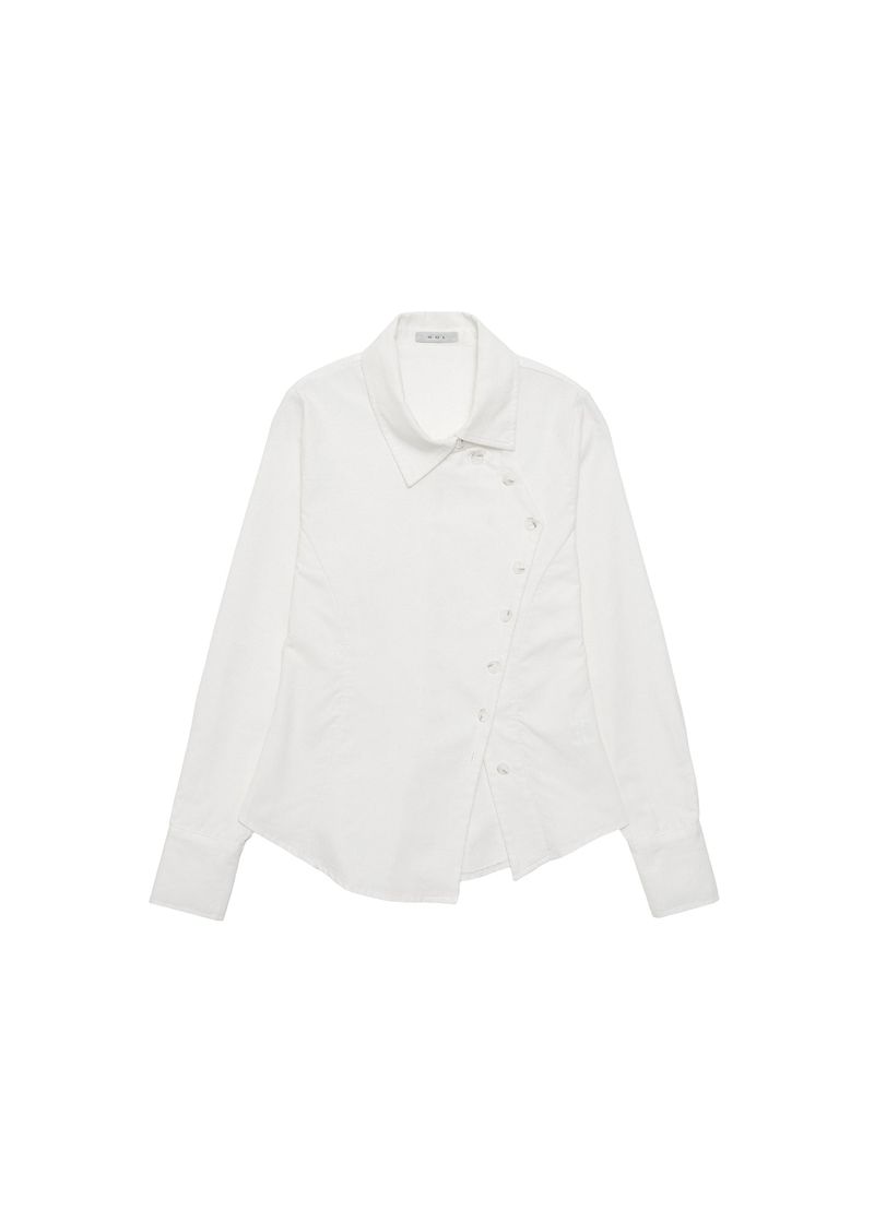 Side button shirts [White]