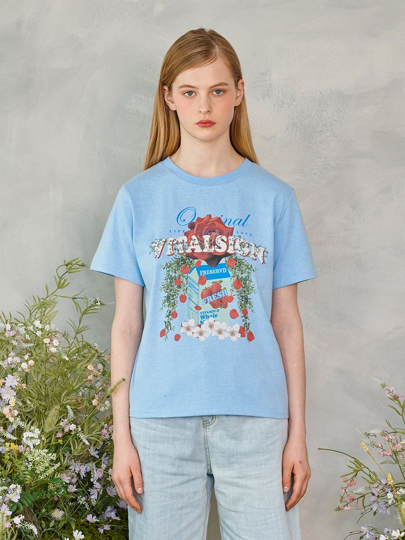 Rose Garden T-Shirt (Light Blue)