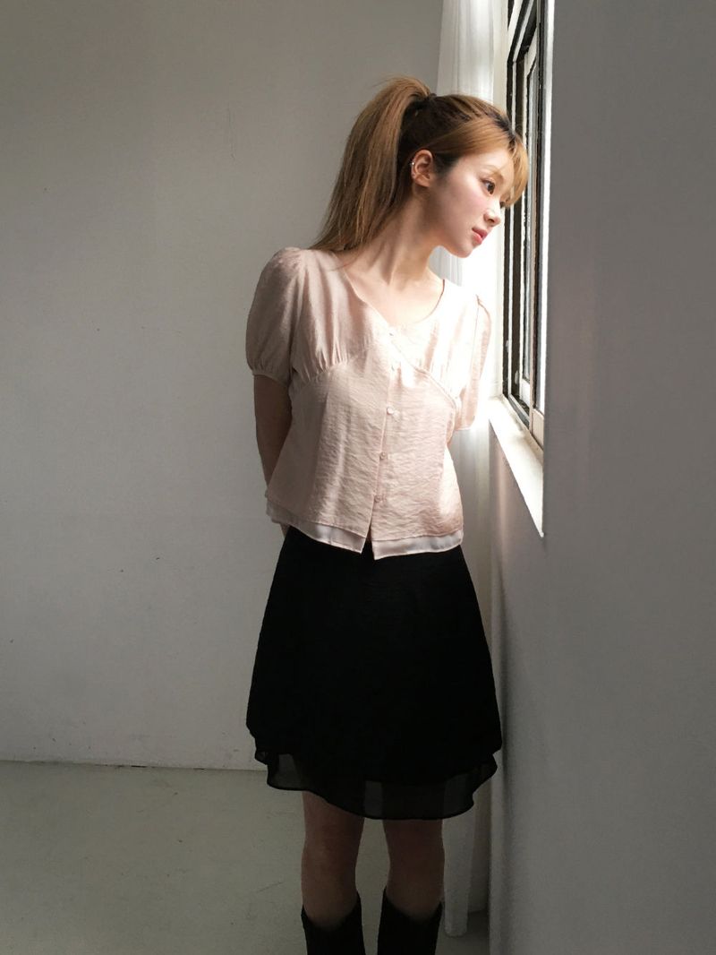 Sophie layered midi skirt