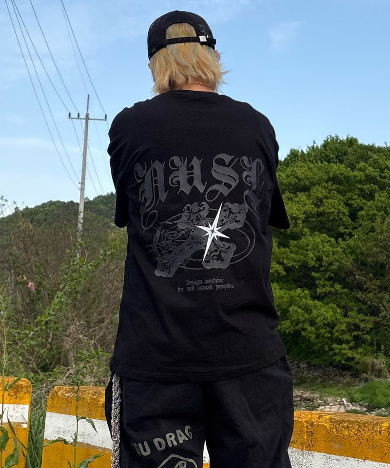 Gothic Cross Over-fit T-Shirts - 4COLOR