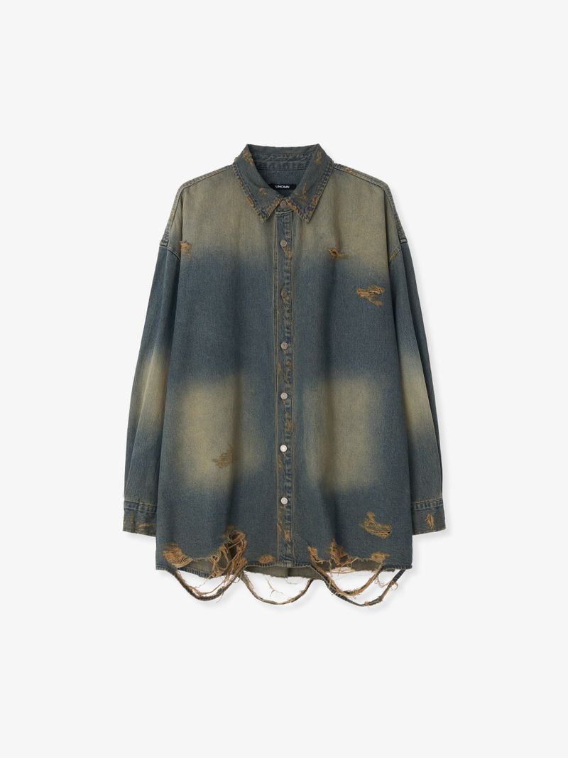 UNCMN（アンカモン）の「WASHED OUT DENIM SHIRTS（Tops）」