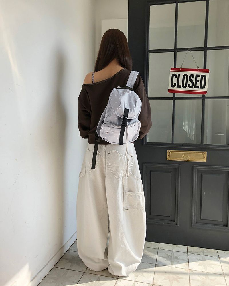 Peaner Dot Star Pocket Mini Backpack