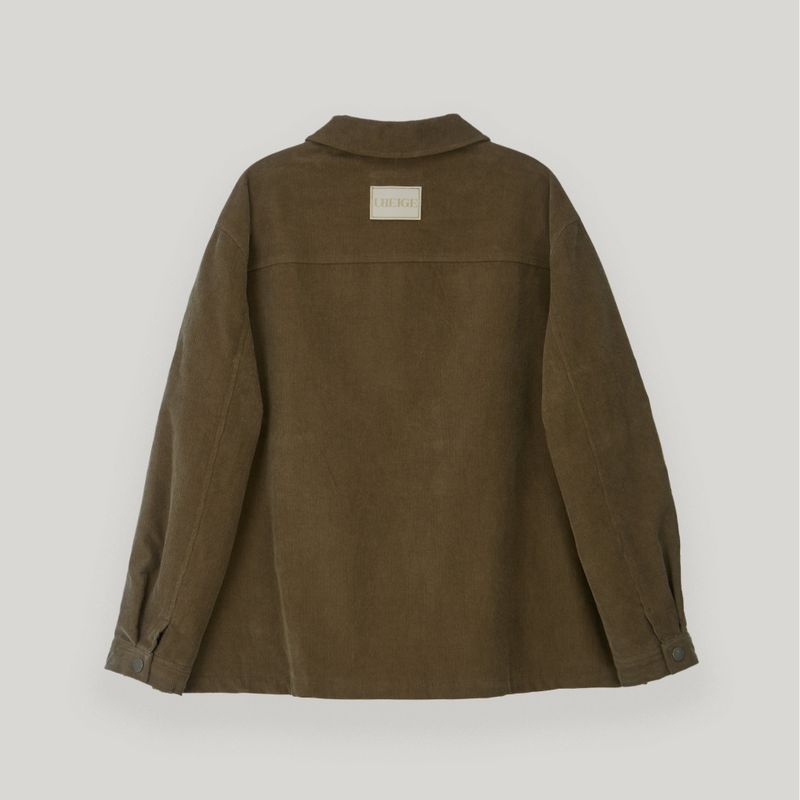 Brown Corduroy Double Button Jacket