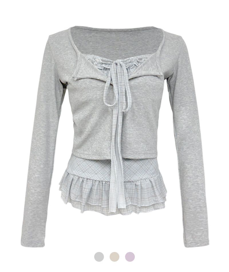 Cozy&Kitsch（コージーアンドキッチ）の「Jane Frill Top & Cardigan Set（Tops）」