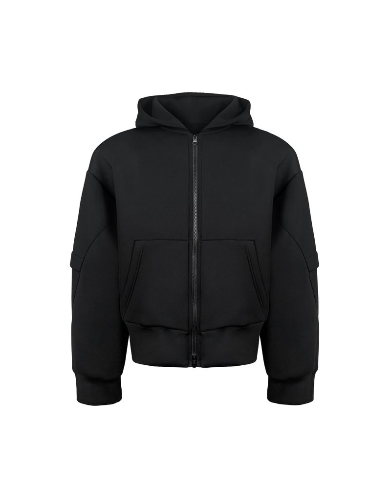 AE BULKY HOODIE ZIPUP_BLACK