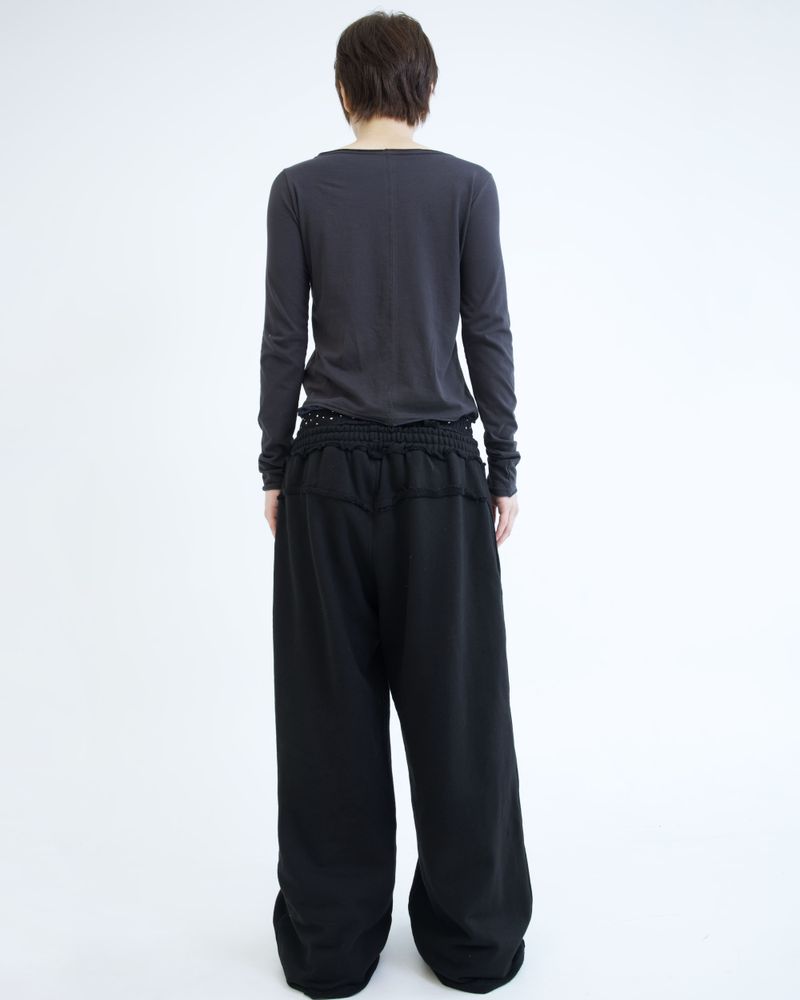 Stud underwear sweatpants - Black