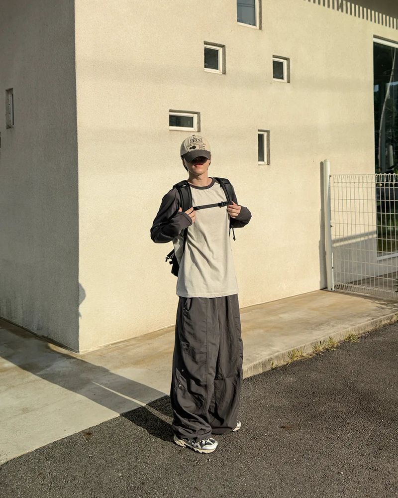 Dock rivet panel nylon pants