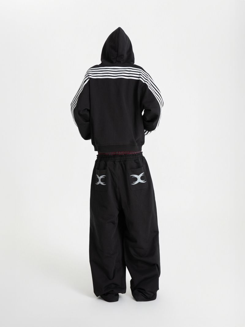 SEXXDEVIL Embroidered Stripe Zip Jacket