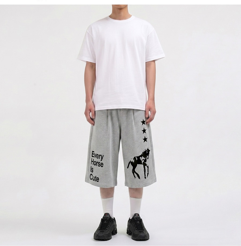 UNDEROFF(アンダーオフ)の「バルーンカーブドスウェットバミューダパンツ グレーホース(パンツ)」