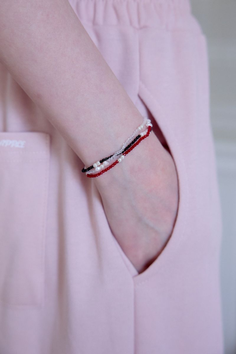 PINK PINEAPPLE（ピンクパイナップル）の「FOREST RIBBON BEAD BRACELET（Accessories）」