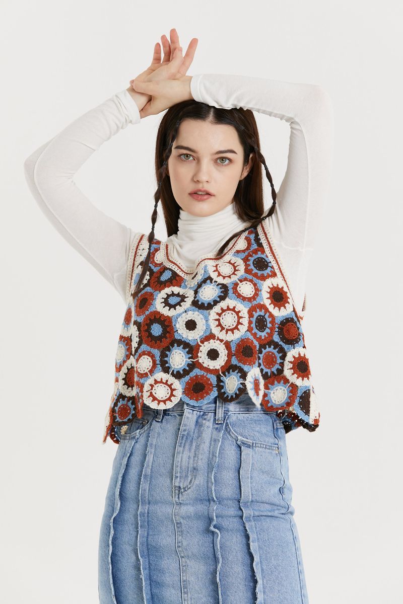 HAND KNIT VINTAGE VEST