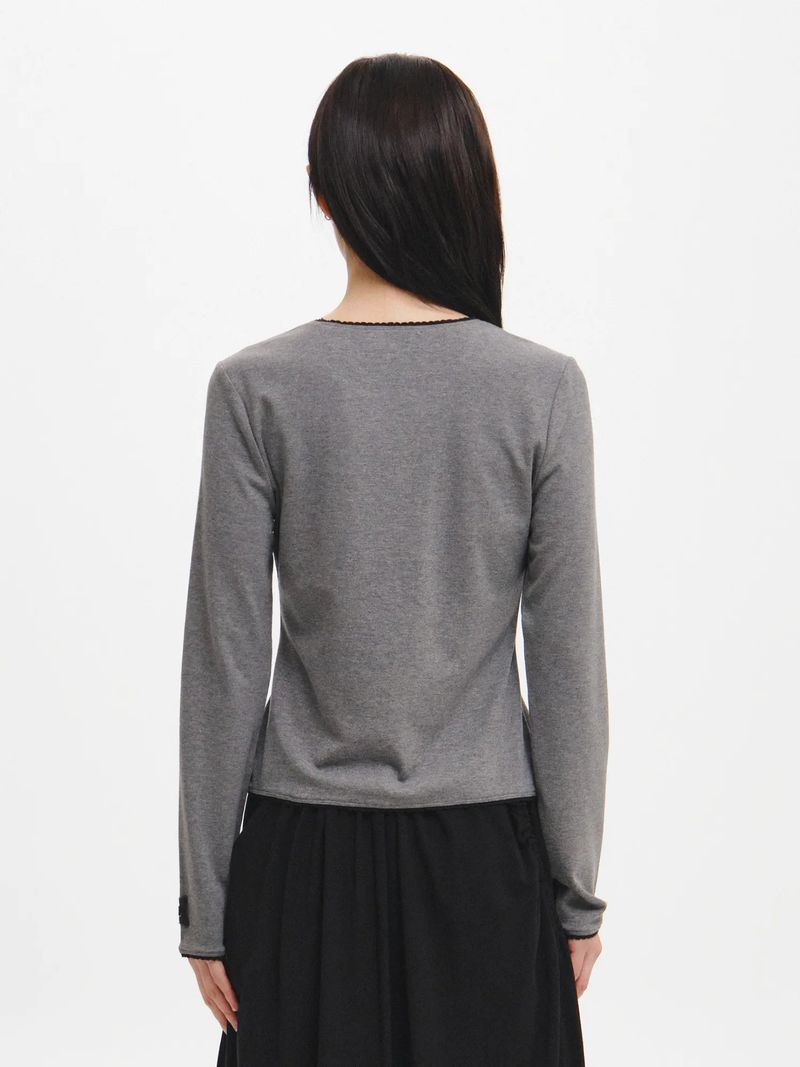 LACE ROUND NECK T-SHIRT