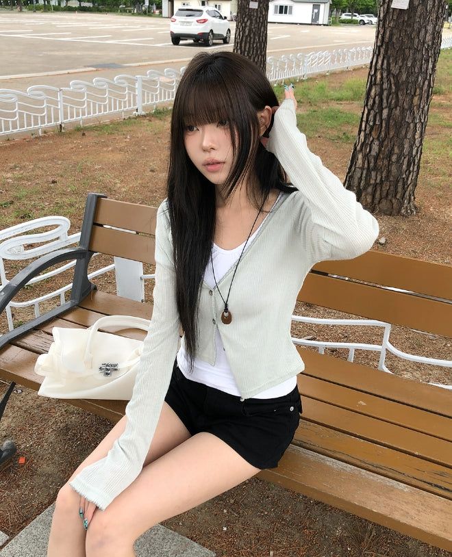 ULAN(ユレン)の「Flynn Ribbed Lace Cardigan(Tops)」