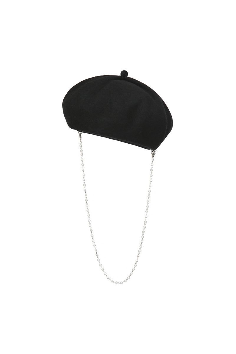 pearl string beret