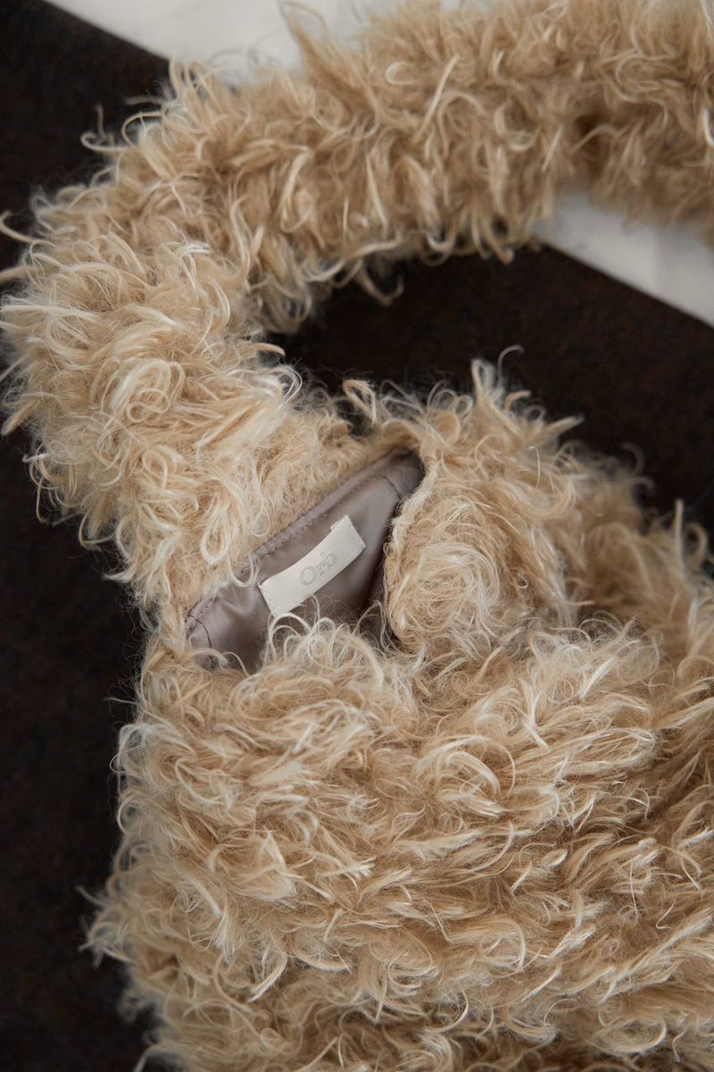 [MADE] BEBE PUPPY BAG (BEIGE) FUR BAG