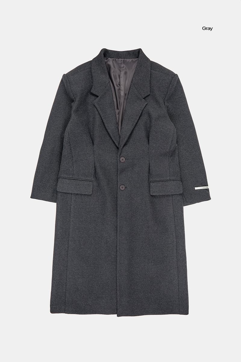 Dart wool over maxi coat