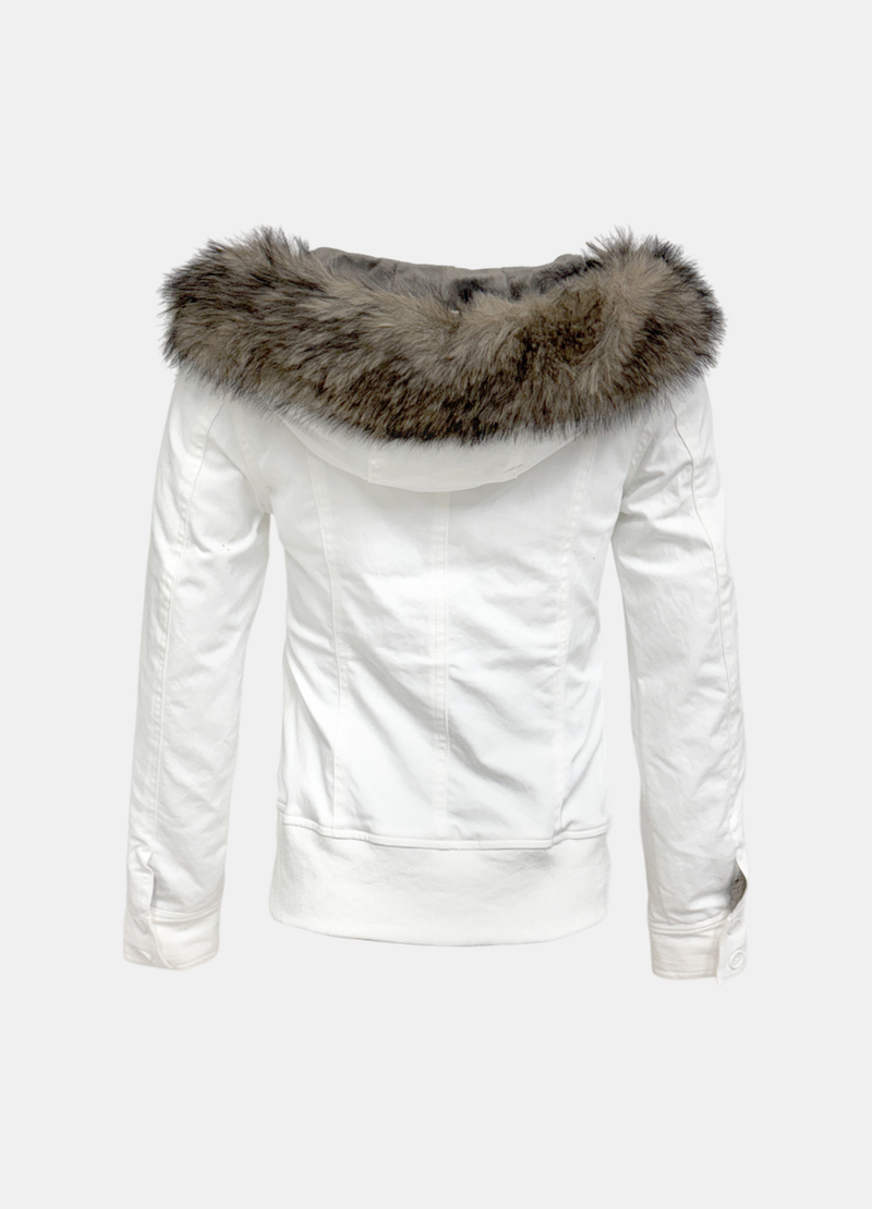 Mode Fur-Hood Short Jumper