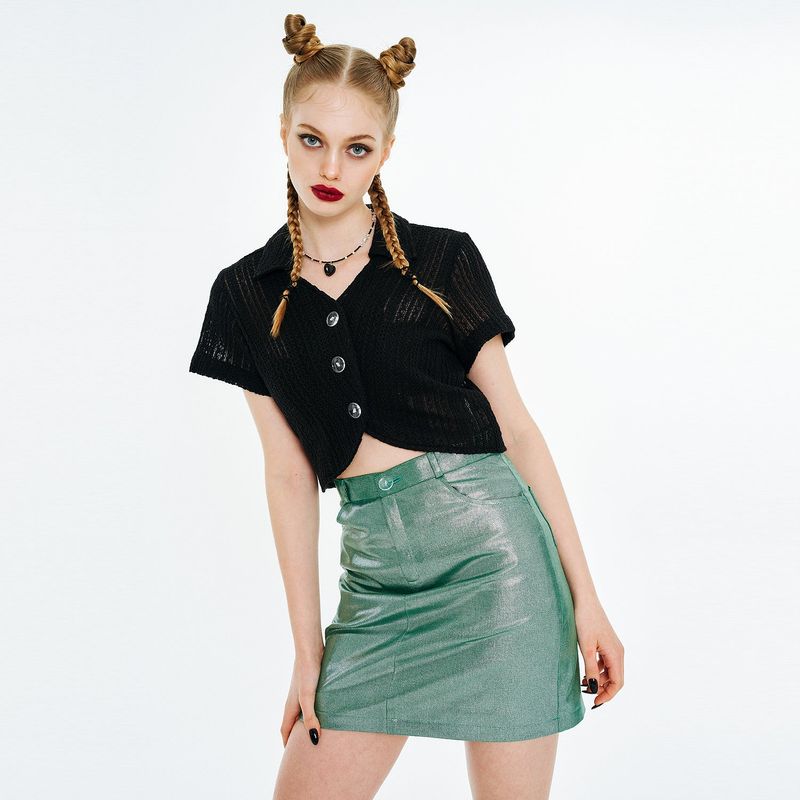 Glitter Coating Skirt [Green]