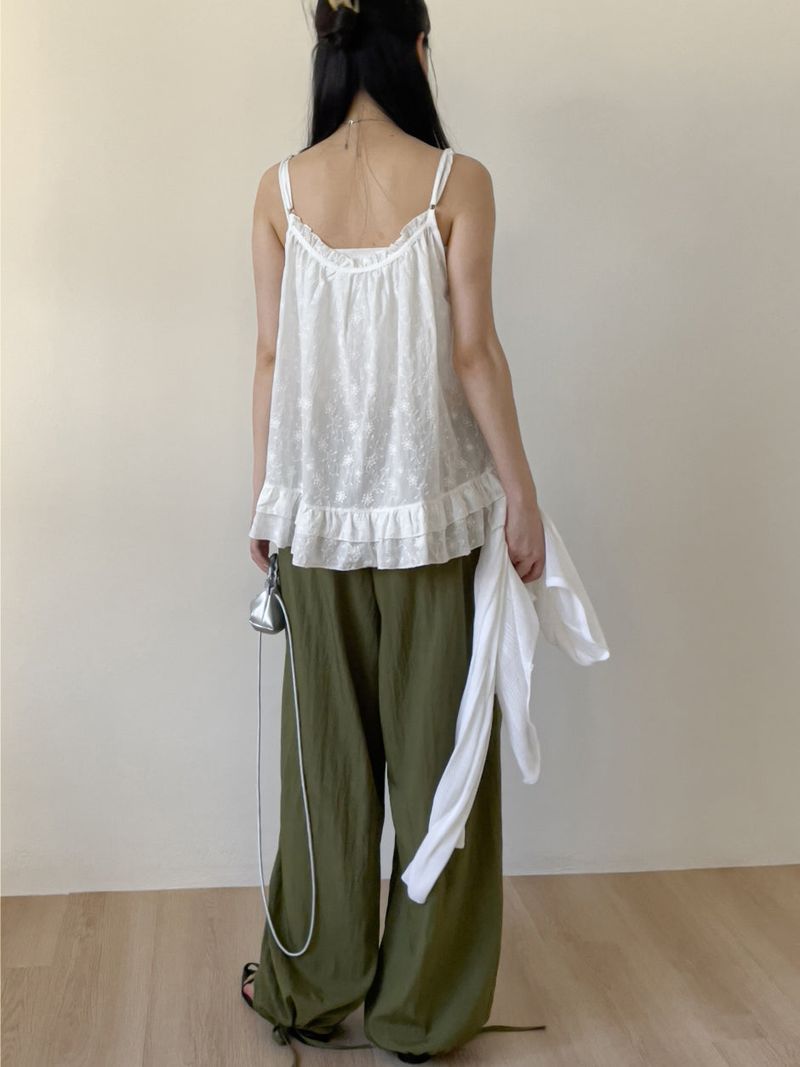 Jacquard Cotton Flare Bustier