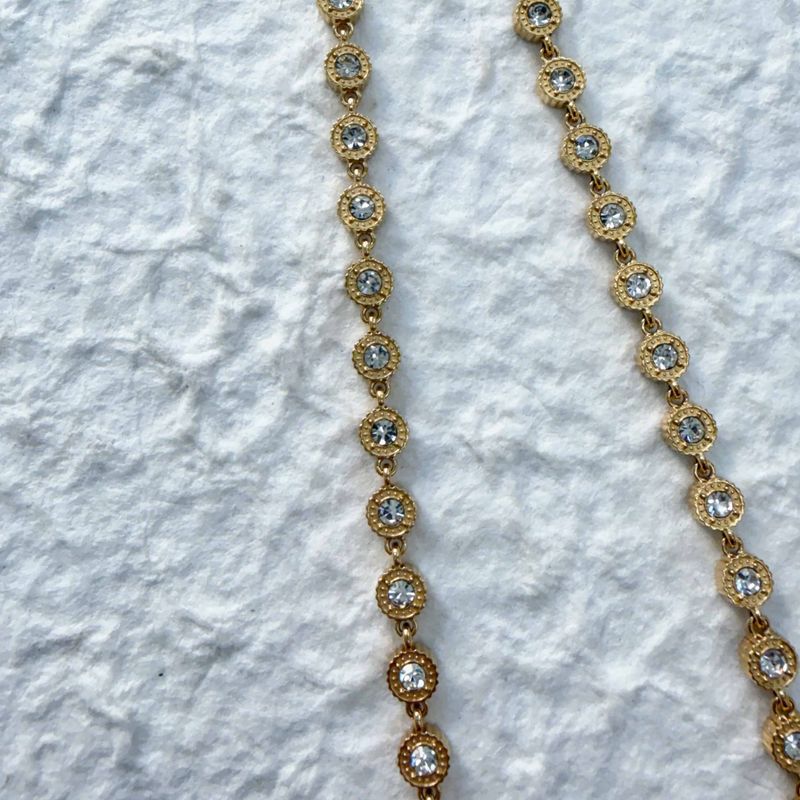 Vintage Crystal Medallion Necklace