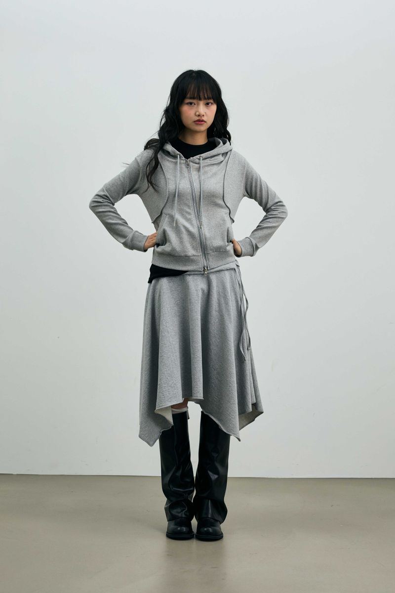 SILENT MIRAGE SWEAT SKIRT / MELANGE
