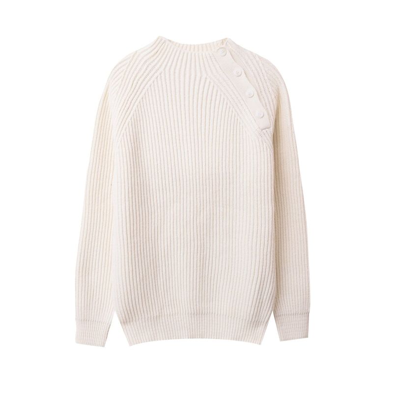 Side Mock Cash Knit 5C