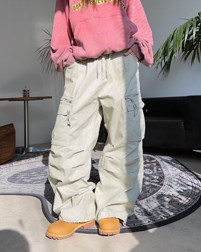 SATIIIZ（サティーズ）の「Elden diagonal zipper cargo pants（Pants）」