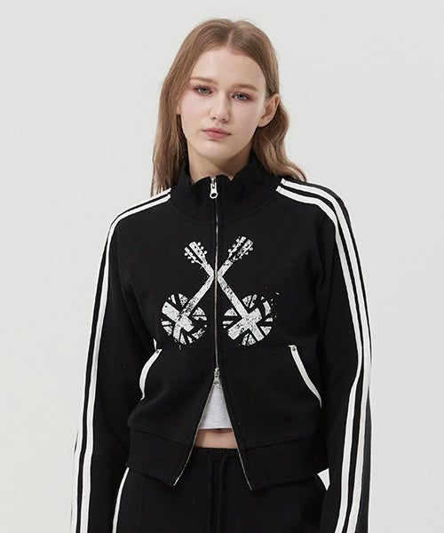 KIRSH（キルシー）の「UNION JACK JERSEY ZIP UP [BLACK]（Tops）」