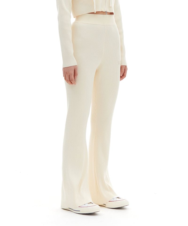 SMALL LOGO BOOTSCUT KINT PANTS (CREAM)