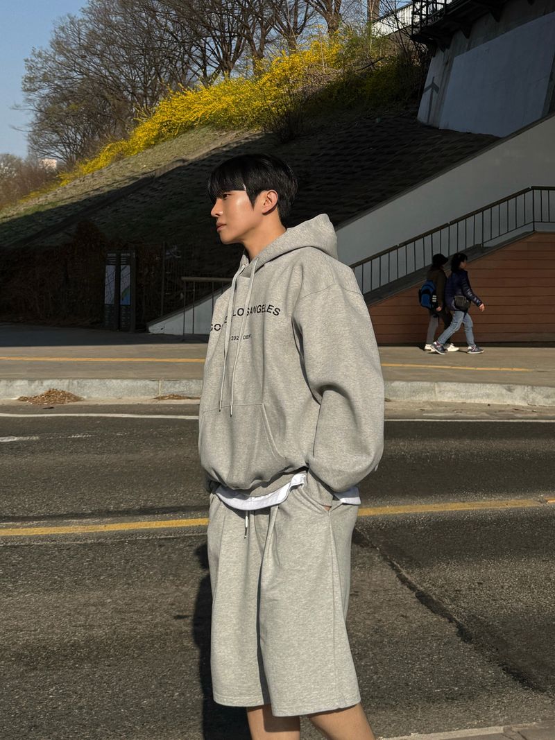 Half terry bermuda pants