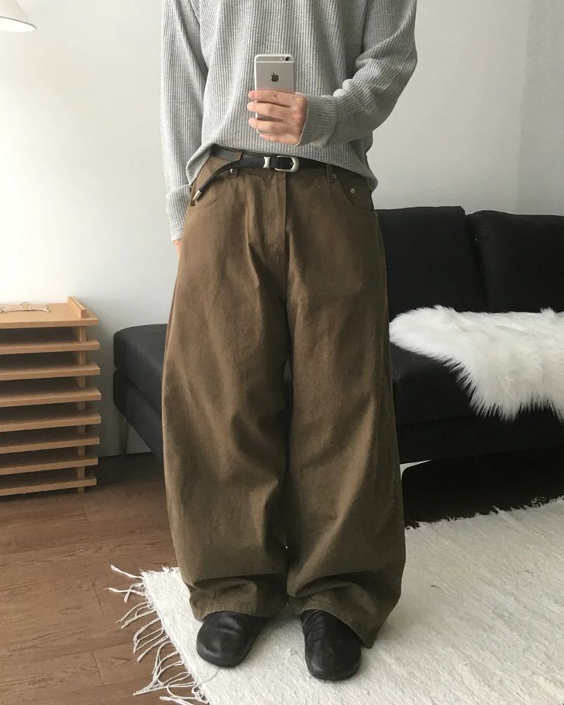アンティークウォッシュドカーブドパンツ