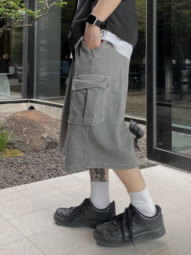 Pigment Sweat Cargo Half Pants 3C