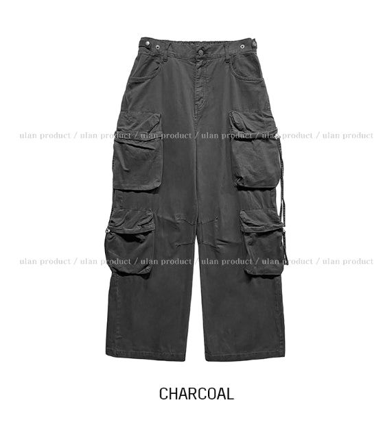 Camp Big Pocket Strap Washed Cargo Pants