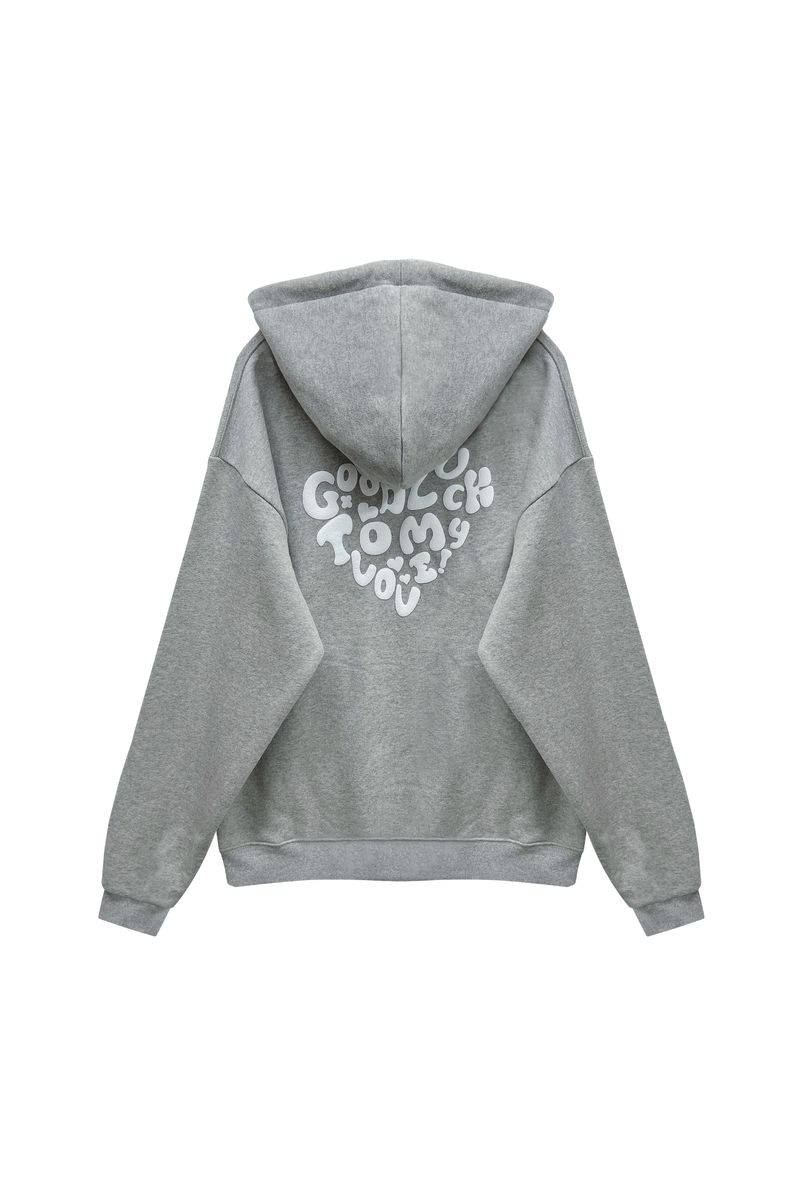 GOODLUCK HEART HOODIE / MELANGE
