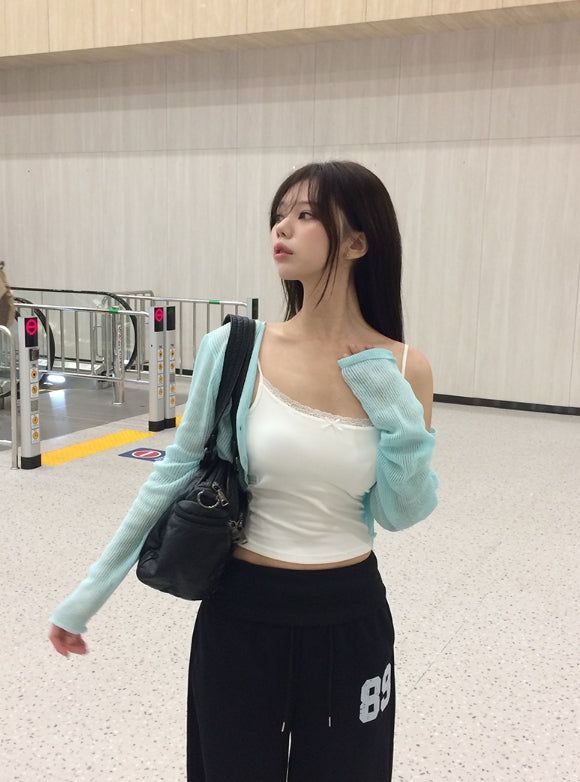 anyonemore（エニーワンモアー）の「Oppo Two-Way Button Ribbed Knit Cardigan（Tops）」