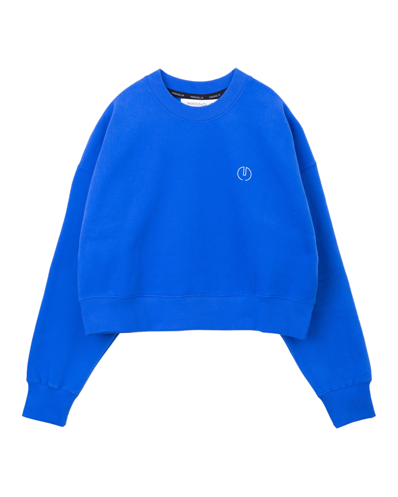 MAGNOLIA（マグノリア）の「プリントクロップドスウェット/Print Cropped Sweat-BLUE（Tops）」