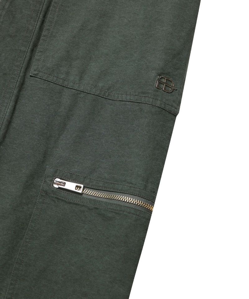 WASHED 2WAY ZIP SKIRT_KHAKI