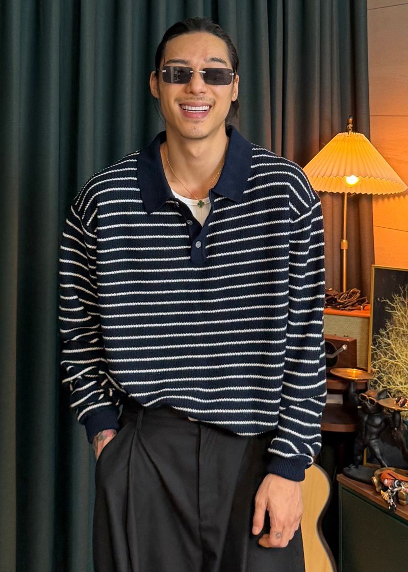virstyle(ビルスタイル)の「Epic Striped Knit 4COLOR(Tops)」