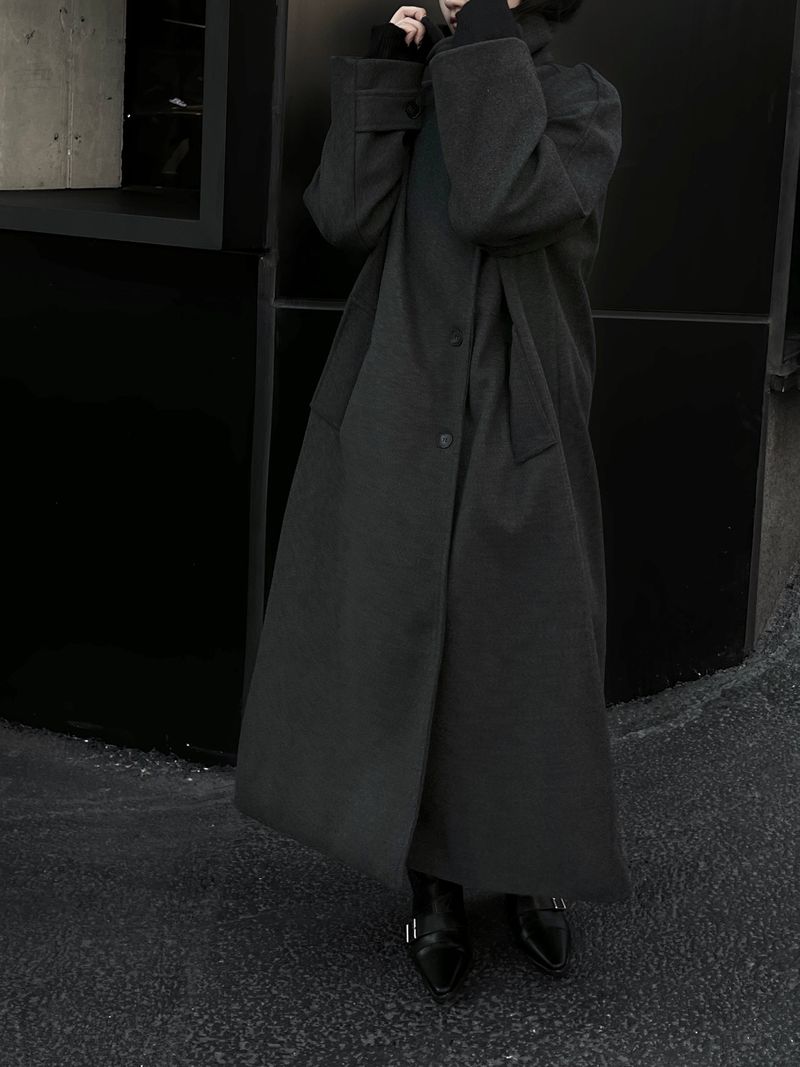 city high neck long coat (2color)