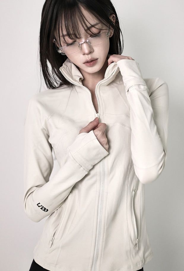 26SS★ [ EEUN MADE ] Layer velvet zip-up