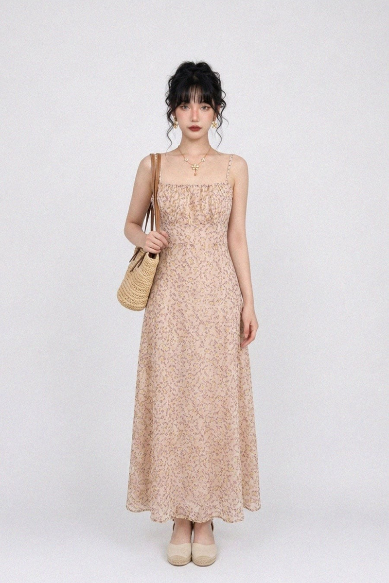 BLOOMING GARDEN CHIFFON DRESS