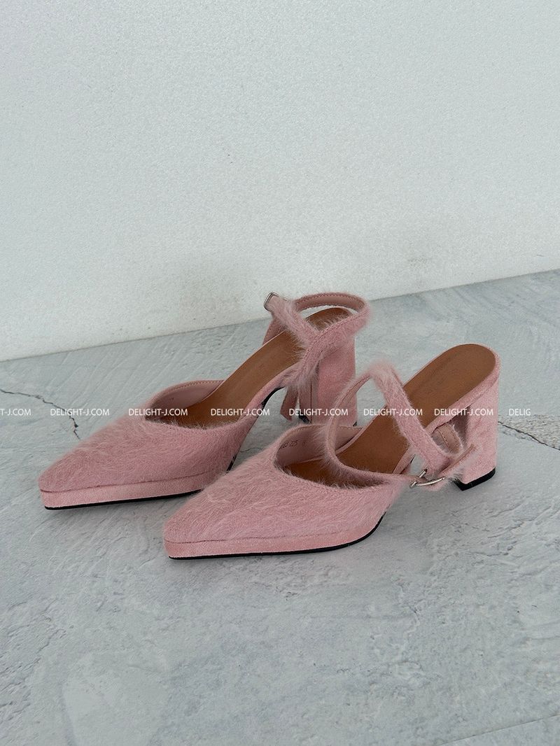 Angora Strap High Heels