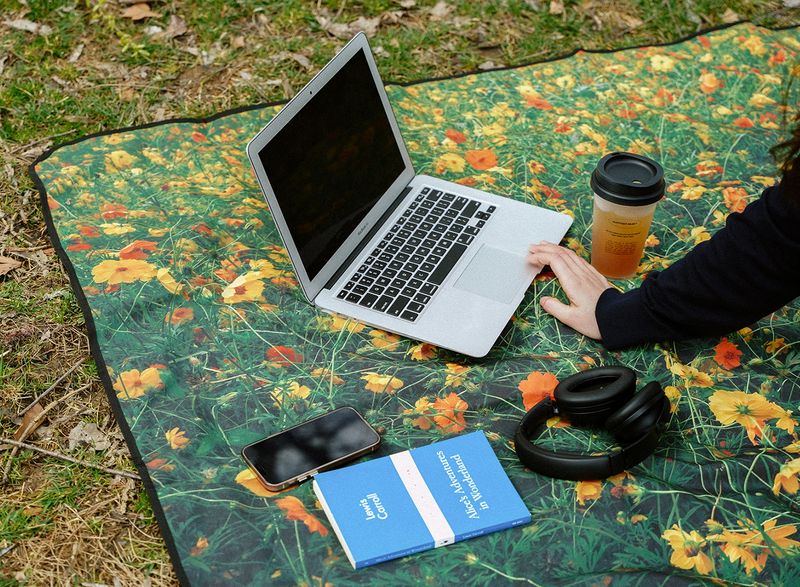 wild flower picnic mat