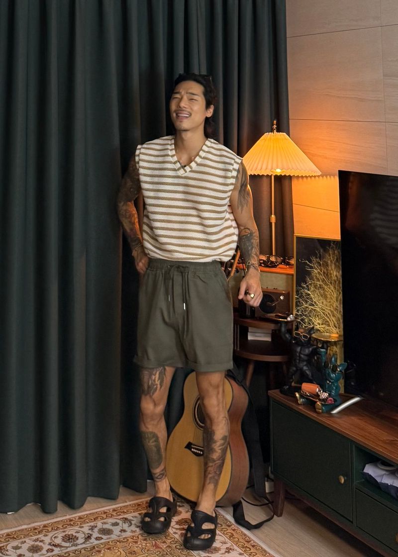Washed cotton short pants 10COLOR
