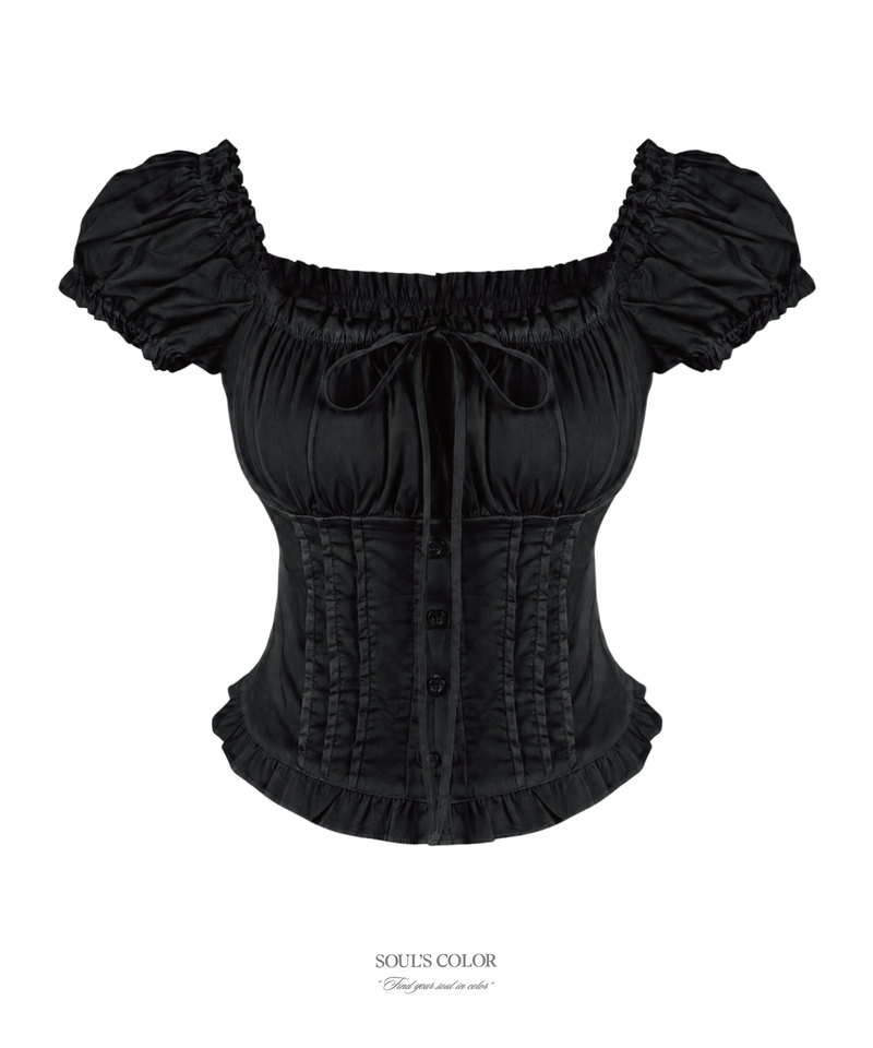 Dolly ribbon blouse (3color)